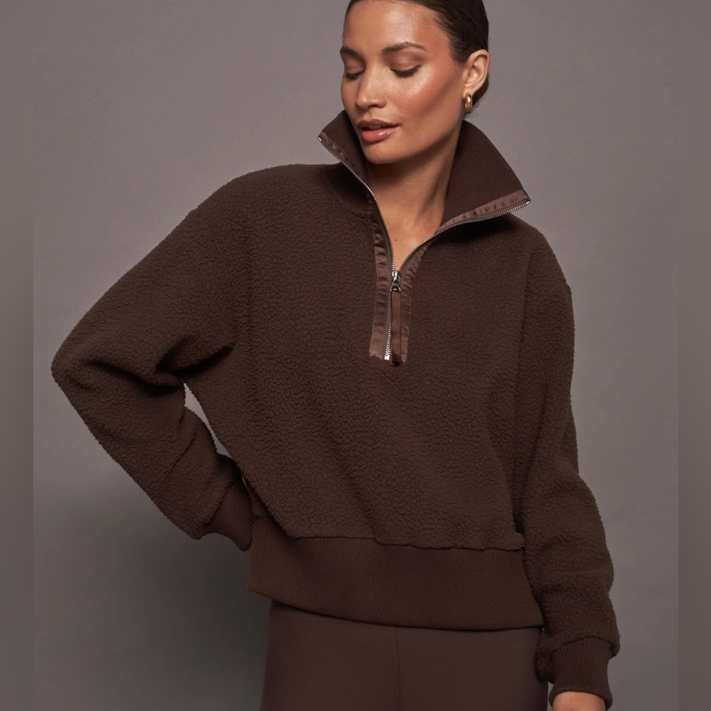 VARLEY Dark Truffle Roselle Half Zip Fleece XS